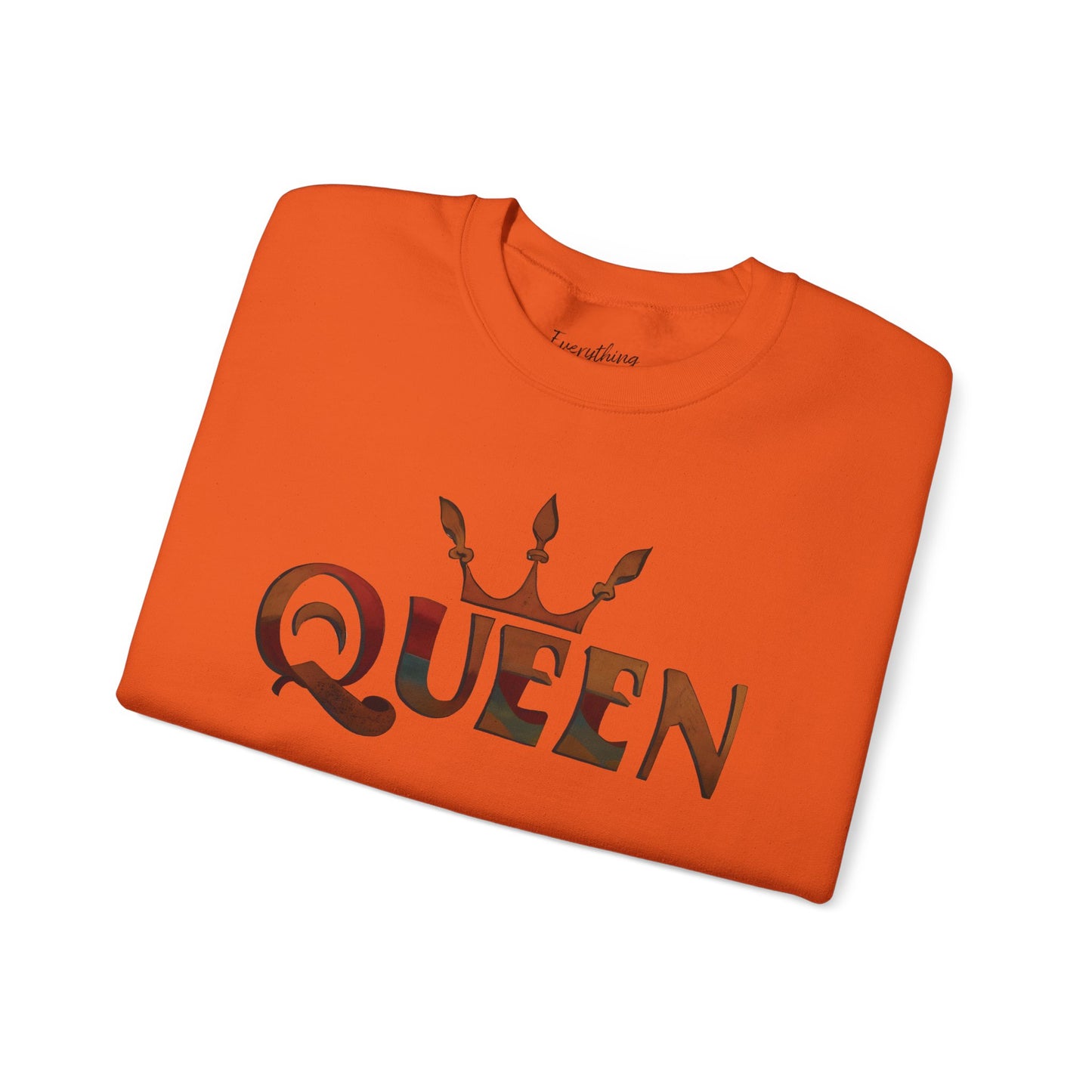 Crowned Queen (Multicolor Text) - Crewneck Sweatshirt