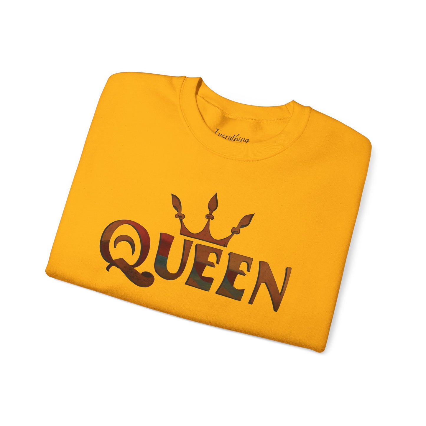 Crowned Queen (Multicolor Text) - Crewneck Sweatshirt