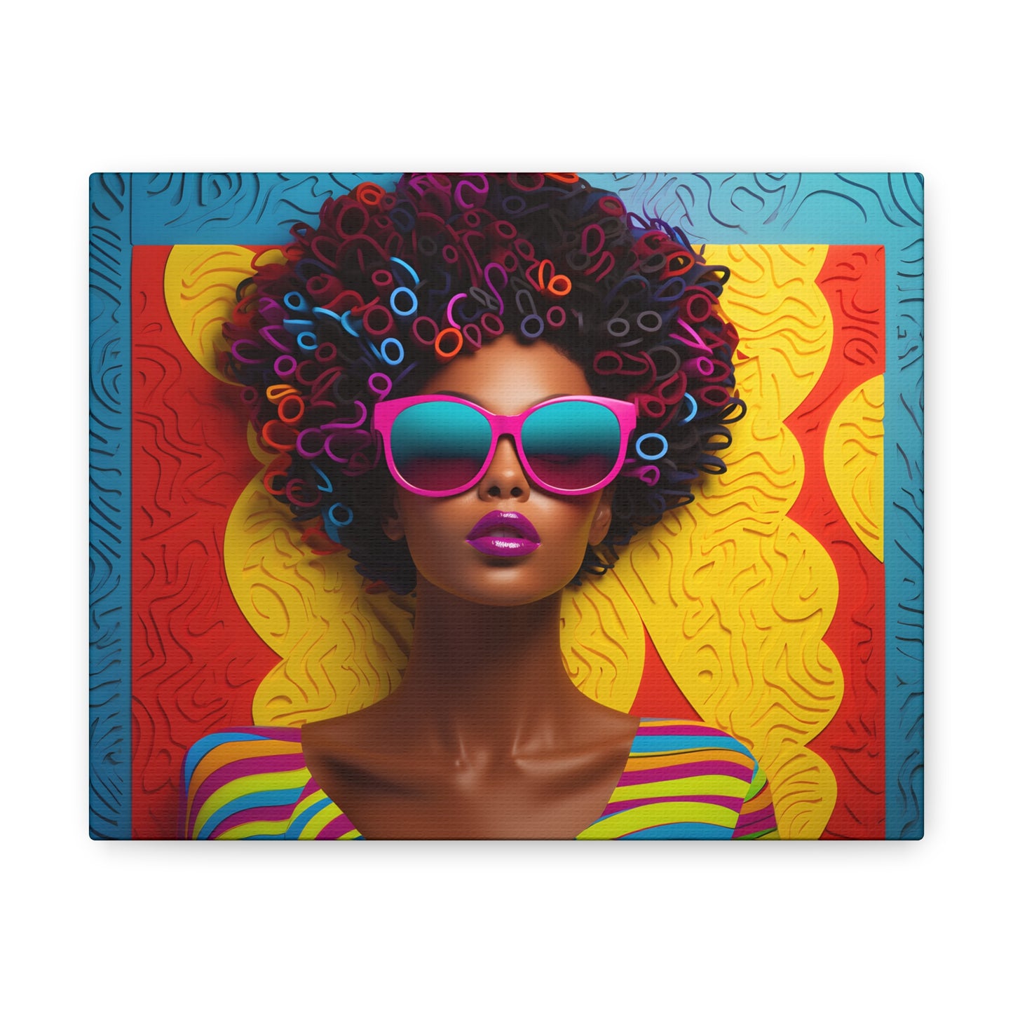 Chromatic Curls (Maliyah) - Canvas Print