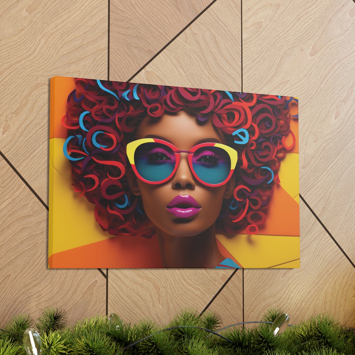 Chromatic Curls (Sable) - Canvas Print