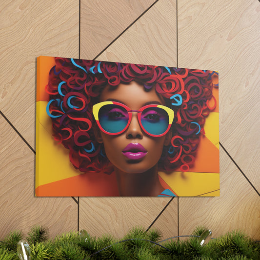 Chromatic Curls (Sable) - Canvas Print