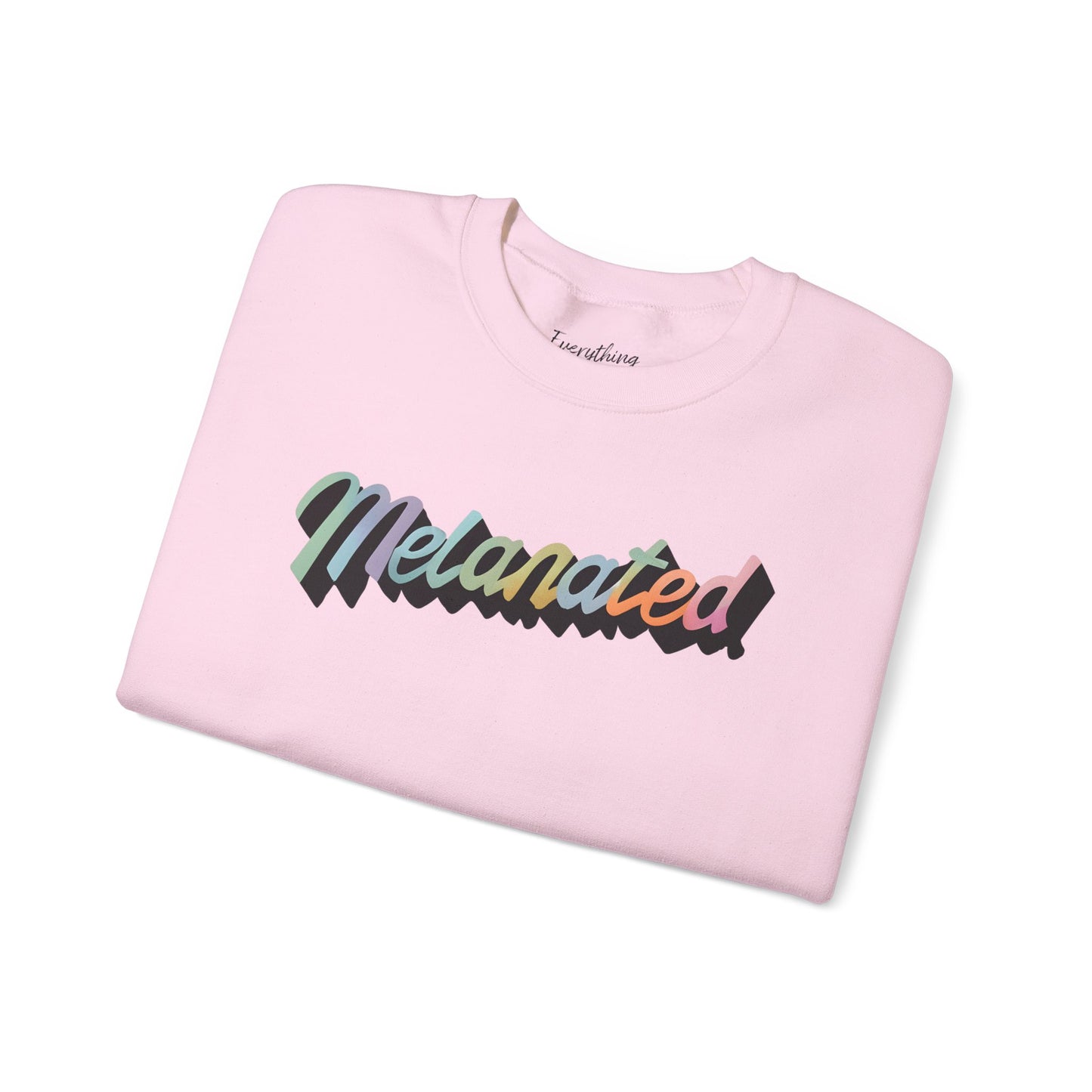 Melanated (Multicolor Text) - Unisex Heavy Blend™ Crewneck Sweatshirt