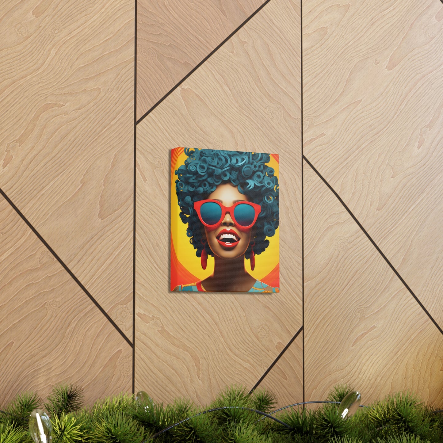 Chromatic Curls (Cyan) - Canvas Print