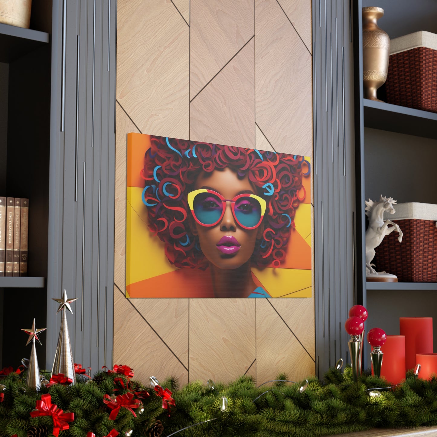 Chromatic Curls (Sable) - Canvas Print