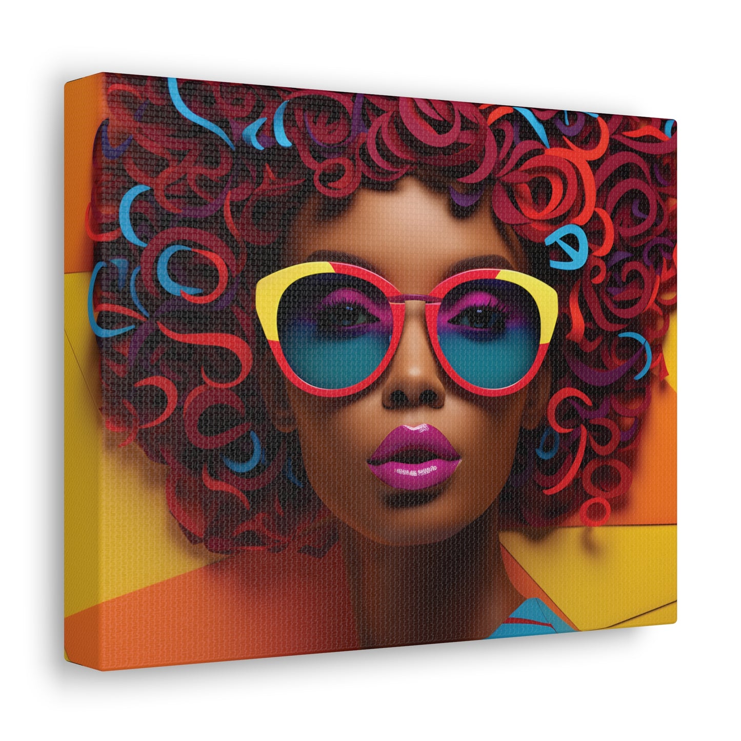 Chromatic Curls (Sable) - Canvas Print