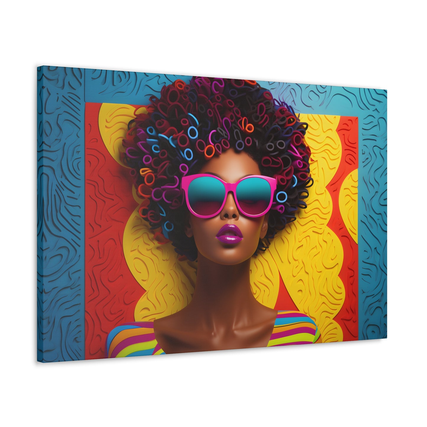 Chromatic Curls (Maliyah) - Canvas Print