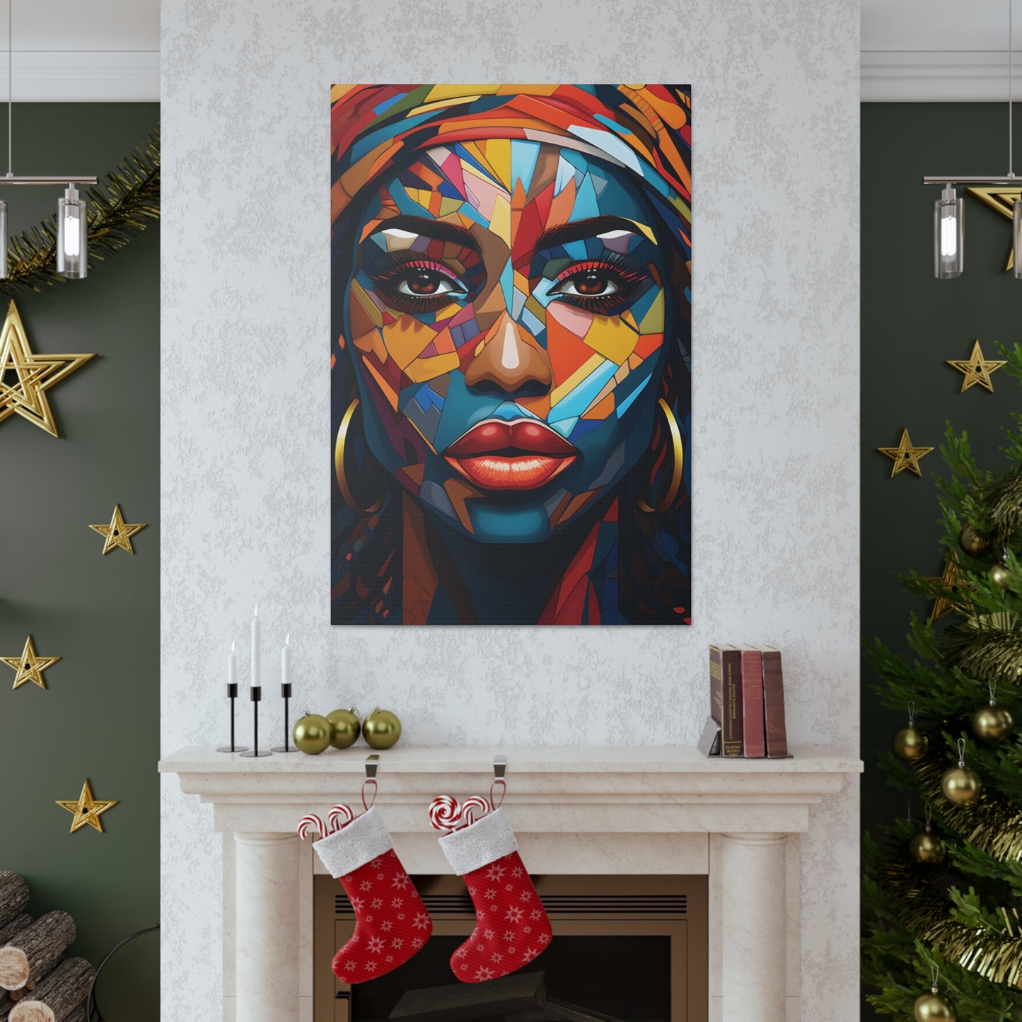 Melanated Mosaic (Amina) - Canvas Print