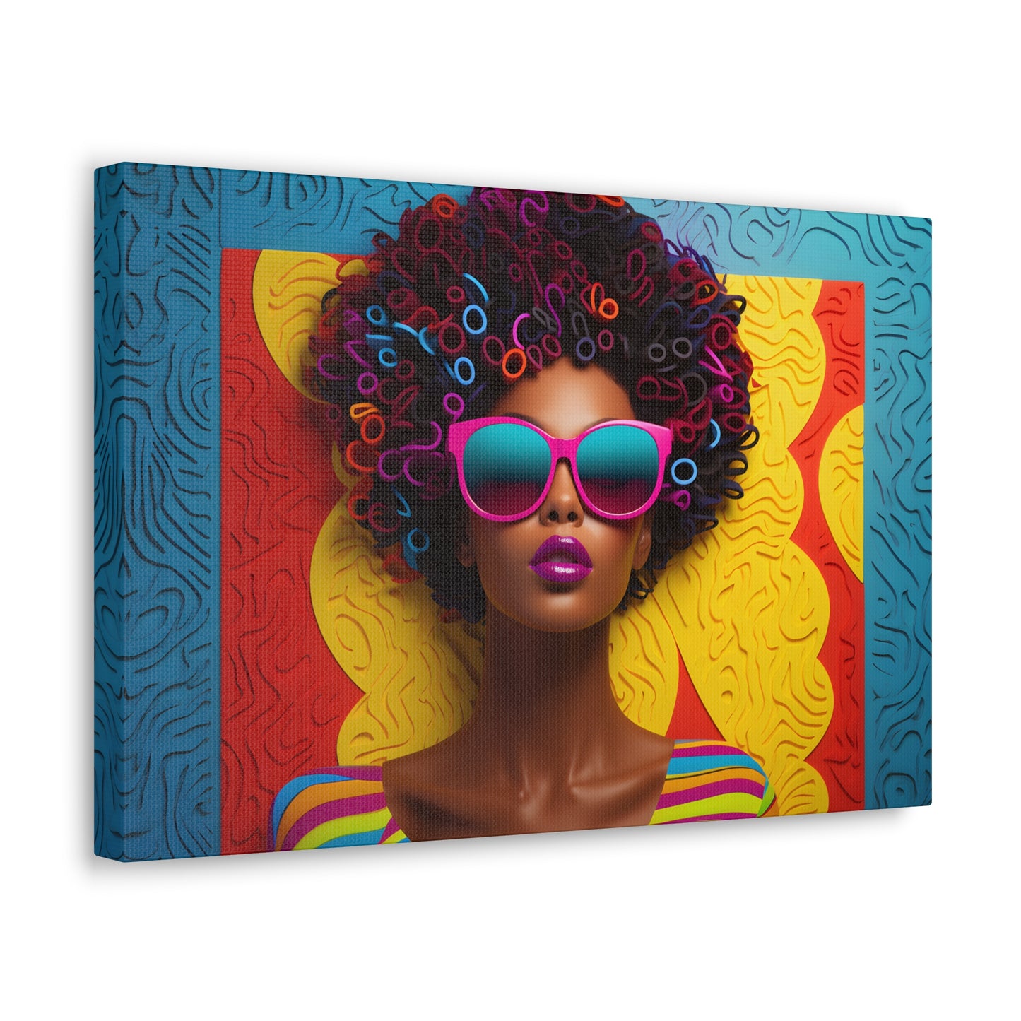 Chromatic Curls (Maliyah) - Canvas Print