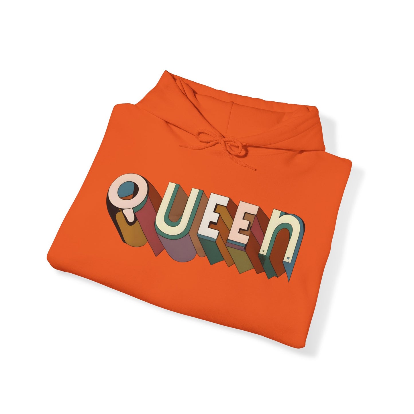 Queen (Disco Script) - Heavy Blend™ Hooded Sweatshirt