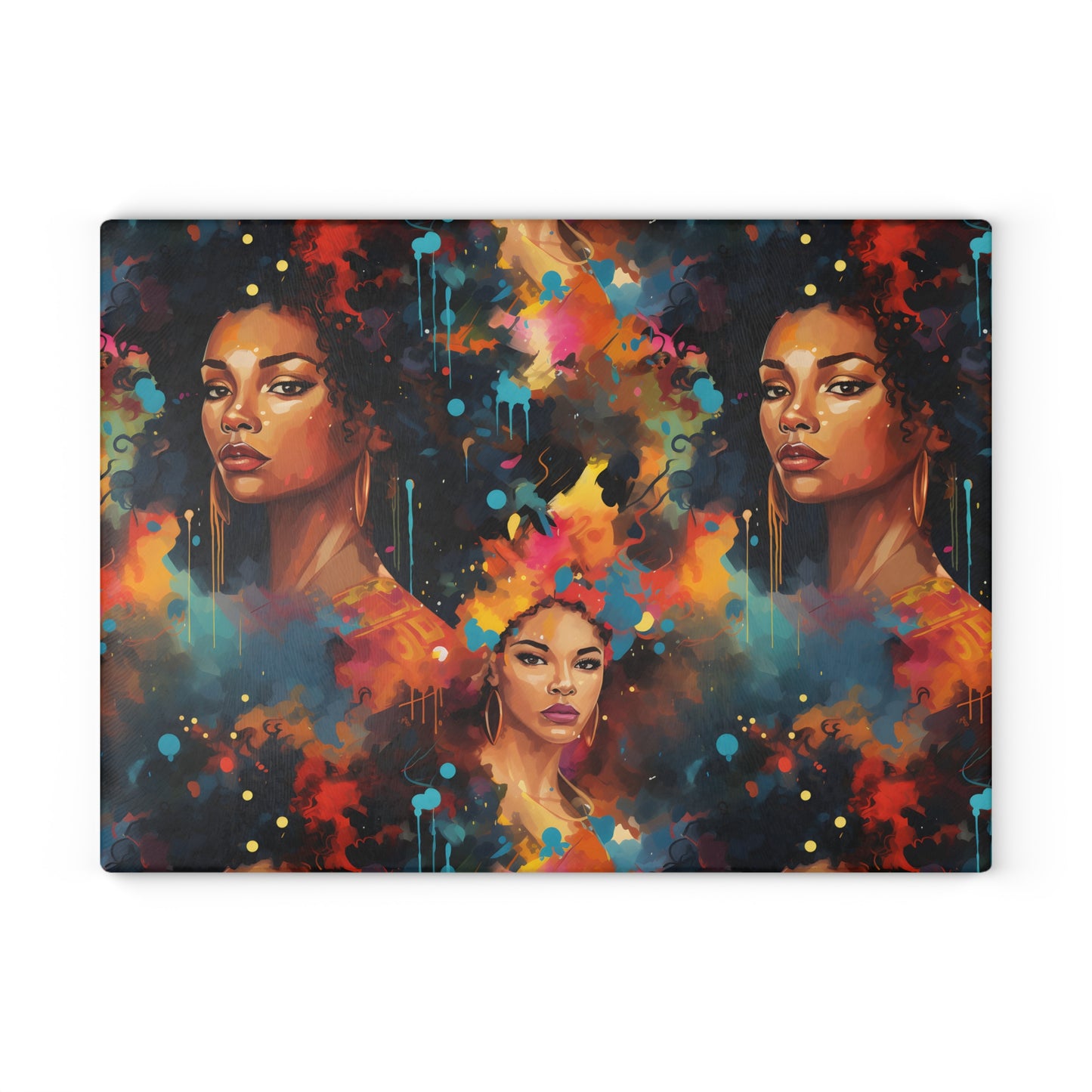 Nubian Nebula Glass Cutting Board