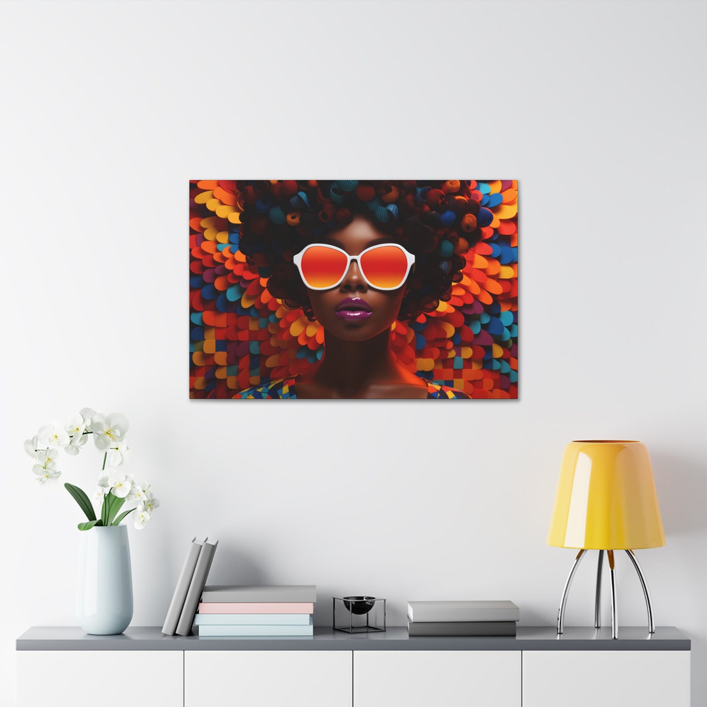 Chromatic Curls (Kiara) - Canvas Print